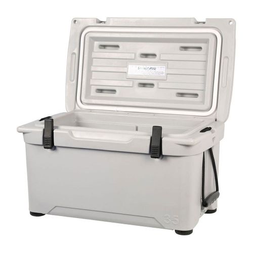  Engel 35 High Performance Durable Roto Molded Airtight Ice Cooler, Haze Gray