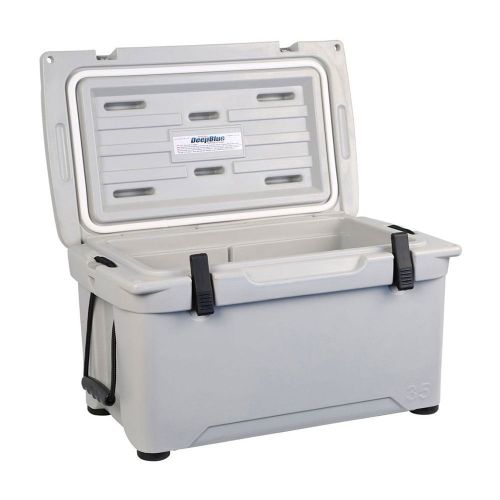  Engel 35 High Performance Durable Roto Molded Airtight Ice Cooler, Haze Gray