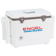 Engel Cooler/Dry Box 19 Qt with Rod Holders - White