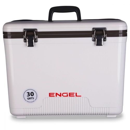  Engel Cooler/Dry Box 19 Qt with Rod Holders - White
