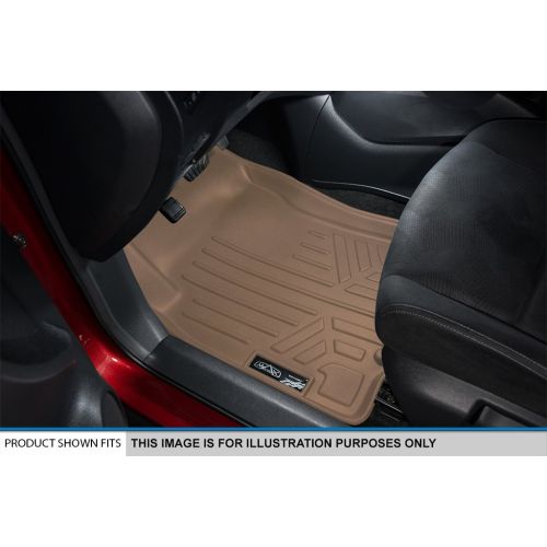  Engine MAX LINER A1246/B1246 Tan Floor Mat (for Ford F-250 / F-350 2017 SuperCrew Cab with Front Bucket Seats 2 Row Set)