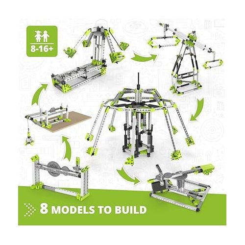  Engino - STEM Toys, Amusement Park: London Eye, Building Toys for Kids 9+, Educational Toys, Gifts for Boys & Girls (8 Model Options)