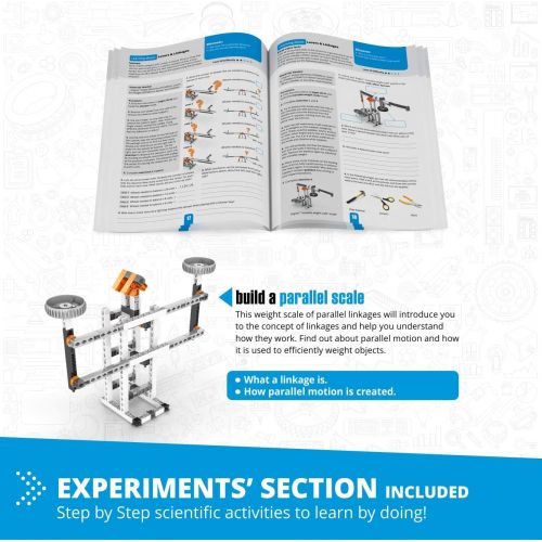  [아마존베스트]Engino Discovering STEM Mechanics Levers & Linkages | 16 Working Models | Illustrated Instruction Manual | Theory & Facts | Experimental Activities | STEM Construction Kit