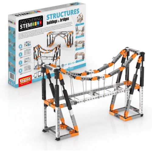  Engino Discovering STEM Structures Constructions & Bridges | 9 Working Models | Illustrated Instruction Manual | Theory & Facts | Experimental Activities | STEM Construction Kit