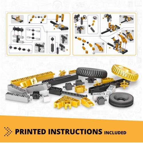  Engino JCB Toys Backhoe Loader - 3-in-One |Build 3 Iconic JCB Models | A Creative Stem Engineering Kit | Perfect for Home Learning