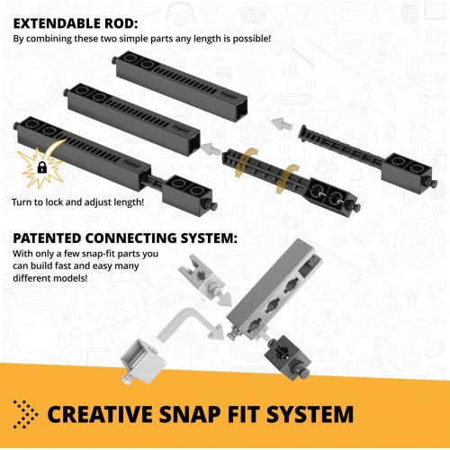  Engino JCB Toys Backhoe Loader - 3-in-One |Build 3 Iconic JCB Models | A Creative Stem Engineering Kit | Perfect for Home Learning