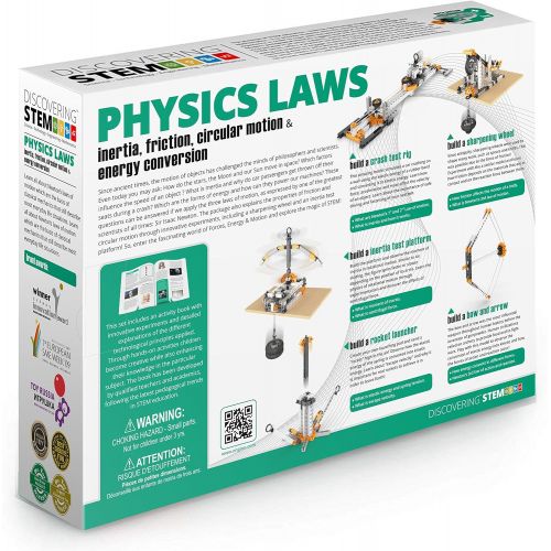  Engino ENG-STEM902 Physics Laws-Inertia, Friction, Circular Motion and Energy Conservation Building Set (118 Piece)