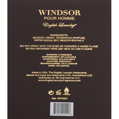  English Laundry Windsor Pour Homme Eau de Parfum Spray, 3.4 oz.