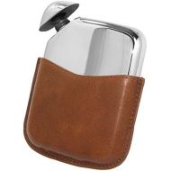 English Pewter Company Sheffield, England English Pewter Company Novus Flask - Luxury Pewter Liquor Hip Flask Contemporary Design with Genuine Leather Pouch [NOV01]