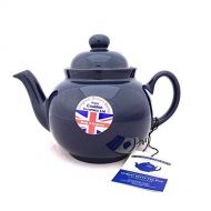 English Tea Store Hand Made Brown Betty 4 Cup Teapot in Cobalt Blue (Cobalt Betty)