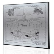 Engraved Blueprint Art LLC Douglas A-1 Skyraider Blueprint Artwork-Laser Marked & Personalized-The Perfect Navy Gifts