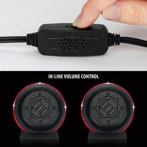  Enhance USB LED Gaming Speakers (Red)