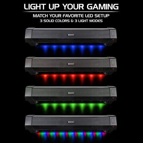  Enhance ATTACK Under-Monitor Soundbar with Multicolor LEDs