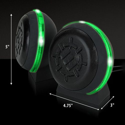  Enhance USB LED Gaming Speakers (Green)