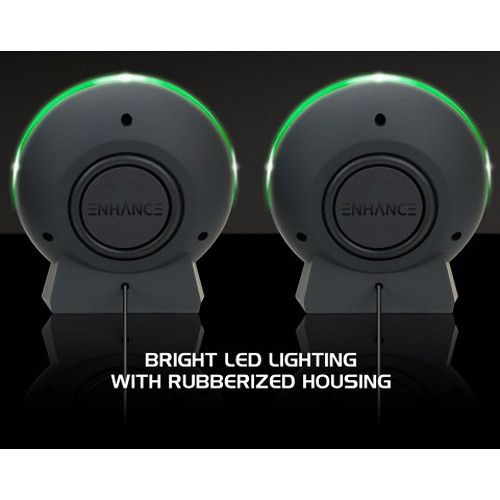 Enhance USB LED Gaming Speakers (Green)