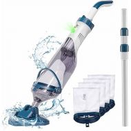 (2024 New Version) Pool Vacuum for above Ground Pool with a Telescopic Pole, Running time up to 1H, T403 Handheld Rechargeable Pool Cleaner with Powerful Suction up to 18.5 gallons/min