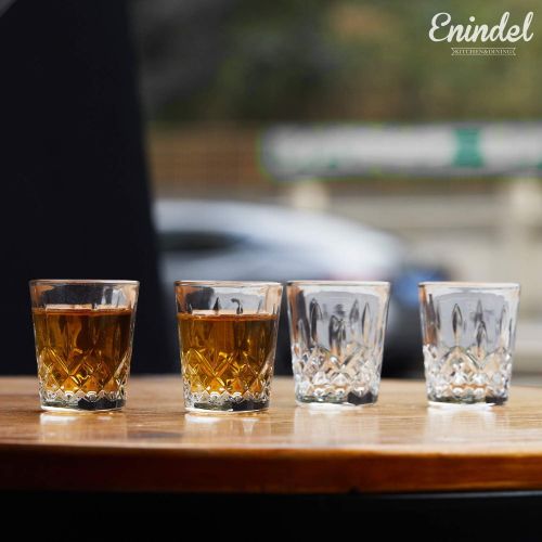  [아마존베스트]Enindel 3021.01 Carved Patterns Shot Glass, 1.7 OZ, Set of 6, JY001