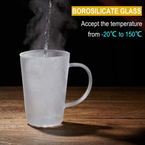  [아마존베스트]Enindel 3020.01 Glass Tea Mug with Infuser and Lid, Tea Cup, Clear, 14 OZ, GM001