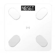 EnjoCho Body Fat Scale Floor Scientific Smart Electronic LED Digital Weight Bathroom Balance Bluetooth USB Charging Scale (White)