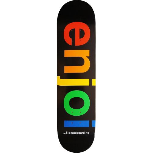  Enjoi Spectrum Deck -8.25 Black Assembled as Complete Skateboard