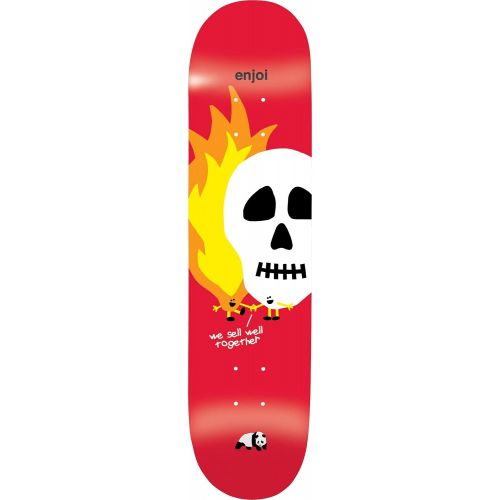  Enjoi Skateboards Skulls and Flames Red Skateboard Deck Hybrid - 8.25 x 31.9