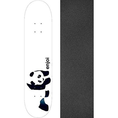  Enjoi Skateboards Whitey Panda Skateboard Deck - 7.75 x 31.5 with Mob Grip Perforated Grip Tape - Bundle of 2 items