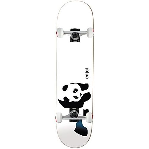  Enjoi Whitey Panda Complete Skateboard - 7.75 wRaw Trucks & Wheels