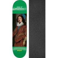 Enjoi Skateboards Caswell Berry Renaissance Green Skateboard Deck Impact Light - 8.5 x 32.2 with Mob Grip Perforated Black Griptape - Bundle of 2 Items