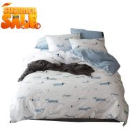 EnjoyBridal Bedding Set, Cotton Kids Duvet Cover Sets Full Toddler Dachshund Dog Print Comforter Cover Sham Set 3 Piece Queen Quilt Cover Set with Zipper Boys Girls, No Comforter