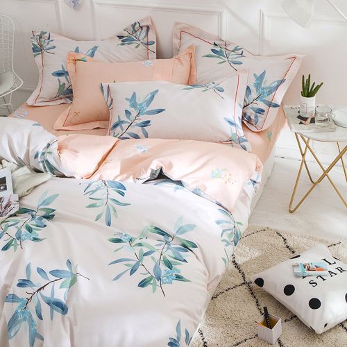  EnjoyBridal Girls Floral Duvet Cover Queen Pink Cotton Teens Bedding Set Queen Kids Yellow Flower Comforter Cover Queen for Women Lightweight Botanical Duvet Cover Full with 2 Pillow Shams, No