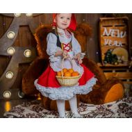 EnjoyYourHolidays Little Red Riding Hood costume - Red Hood costume - Little Red Riding Hood Dress for Christmas, Birthday, Halloween, Photosession