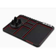 [아마존베스트]Enjoystore Cell Pads Non-Stick Anti-Slide Dash Cell Phone Bracket Mat Car Dashboard Sticky Pad Adhesive Anti Mat for Mobile Phone/ Electronic Gadgets GPS (5.11 × 2.76, 4 PCS Black)