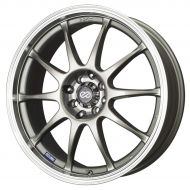 15x6.5 Enkei J10 (Silver w/ Machined Lip) Wheels/Rims 4x100/114.3 (409-565-01SP)