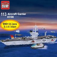 990+ Pieces Aircraft Carrier Brick Builting Game Enlighten Brand 113
