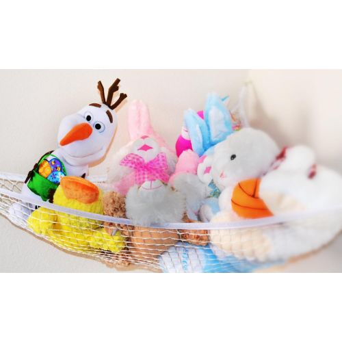  Enovoe Stuffed Animal Toy Hammock - Best for keeping rooms clean, organized and clutter-free - Comes with BONUS FREE E-Book, Toy Organizer Storage Net is Durable and Easy to Install