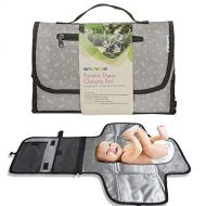 Enovoe Portable Diaper Changing Pad for Baby - Convenient, Durable, Waterproof Travel Changing Mat with Built-in Head Pillow for Your Infant - Grey