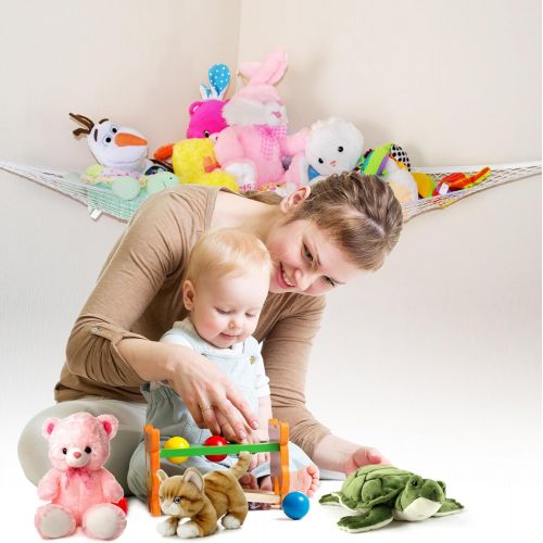  [아마존베스트]Enovoe Stuffed Animal Toy Hammock - Best for Keeping Rooms Clean, Organized and Orderly - Comes with an E-Book, Toy Organizer Storage Net is Durable and Easy to Install