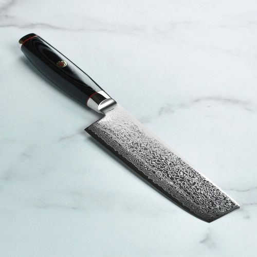  [아마존베스트]Enso SG2 Nakiri Knife - Made in Japan - 101 Layer Stainless Damascus, 6.5