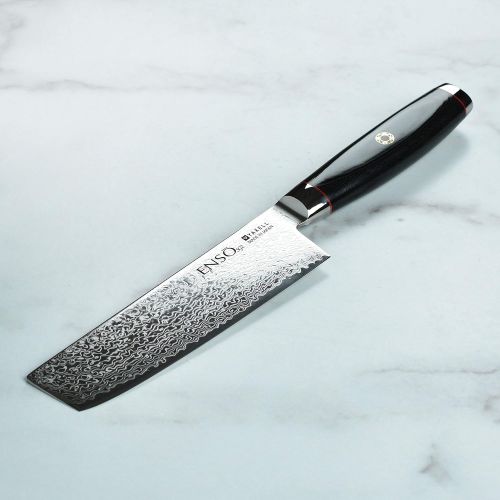  [아마존베스트]Enso SG2 Nakiri Knife - Made in Japan - 101 Layer Stainless Damascus, 6.5