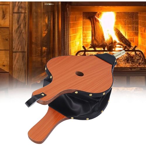  Entatial Fireplace Bellows,Wood Fireplace Bellows Easy to Store Large Wood Air Blower Fireplace Bellows for Outdoors Barbecue,Camping Covenient Air Blower for Indoors Fireplace