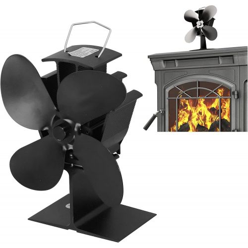  Entatial Wood Burning Fireplace Fan, High Efficient Eco Friendly Stove Fan Easy to Use for Hall for Living Room for Home