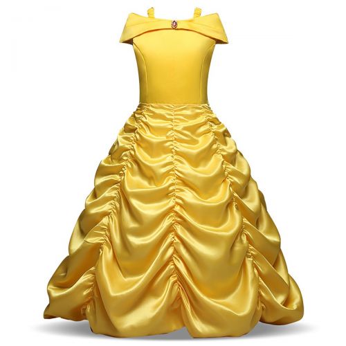  Enterlife Girls Belle Costumes Princess Dress Layered Off Shoulder Dress up for Party Halloween