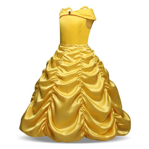  Enterlife Girls Belle Costumes Princess Dress Layered Off Shoulder Dress up for Party Halloween