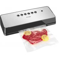 [아마존베스트]Vacuum Sealer Machine by Entrige, Automatic Food Sealer for Food Savers w/Starter Kit, Dry Moist Food Modes, Easy to Clean, Led Indicator Lights, Compact Design, Silver(Stainless S