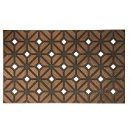 Entryways Rhombus Weave Recycled Rubber and Natural Latex Doormat, 18 X 30 X .50