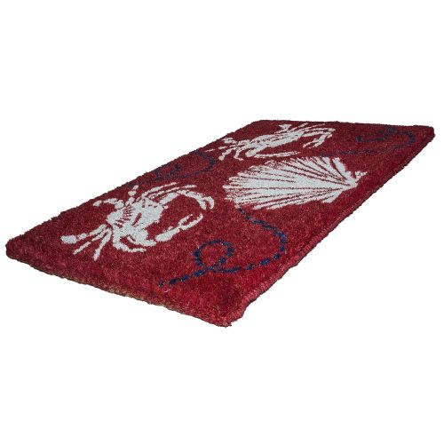  Entryways Sand Crabs , Hand-Stenciled, All-Natural Coconut Fiber Coir Doormat 18 X 30 x .75