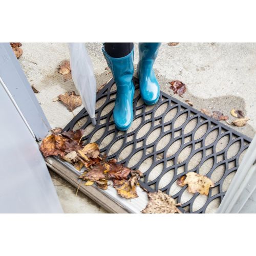  Entryways Trellis, Recycled Rubber and Natural Latex Doormat, 18 X 30 X .50