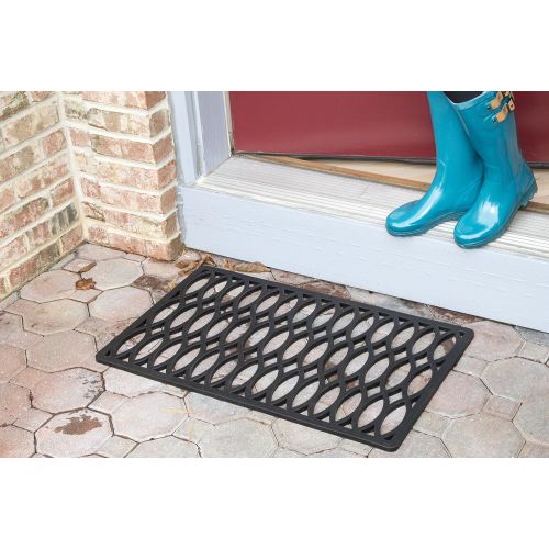  Entryways Trellis, Recycled Rubber and Natural Latex Doormat, 18 X 30 X .50
