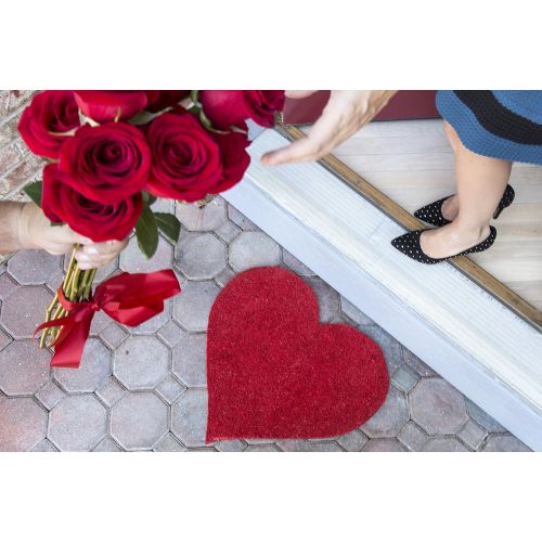  Entryways I Heart You, Coir with PVC Backing Doormat 17 X 28 X .5