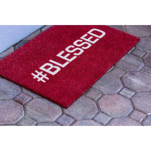  Entryways Blessed, Coir with PVC Backing Doormat 17 X 28 X .5